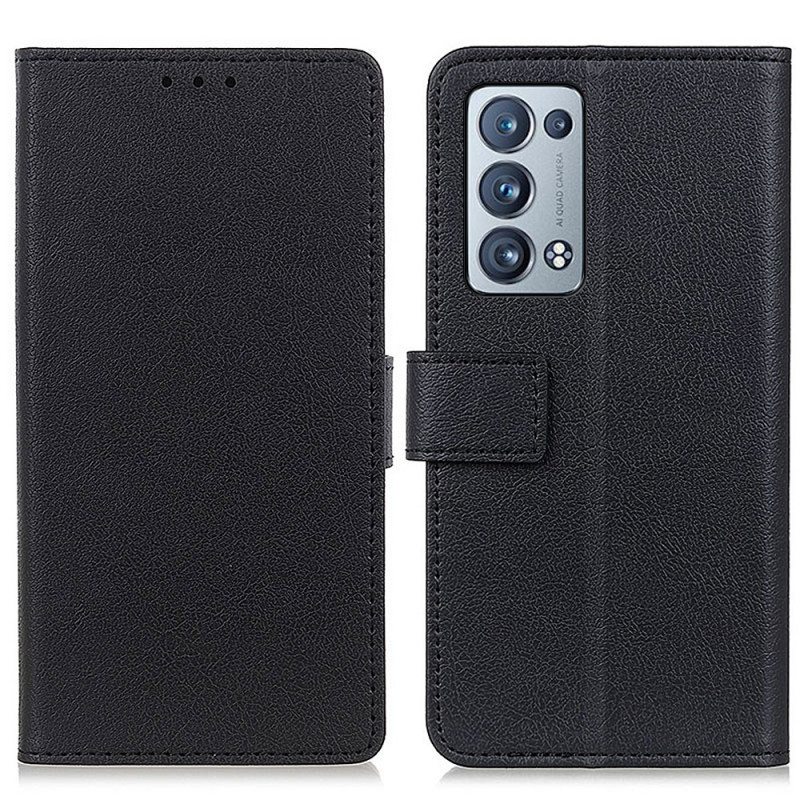 Flip Case Oppo Reno 6 Pro 5G Keinonahkainen Folio