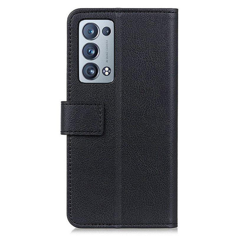 Flip Case Oppo Reno 6 Pro 5G Keinonahkainen Folio