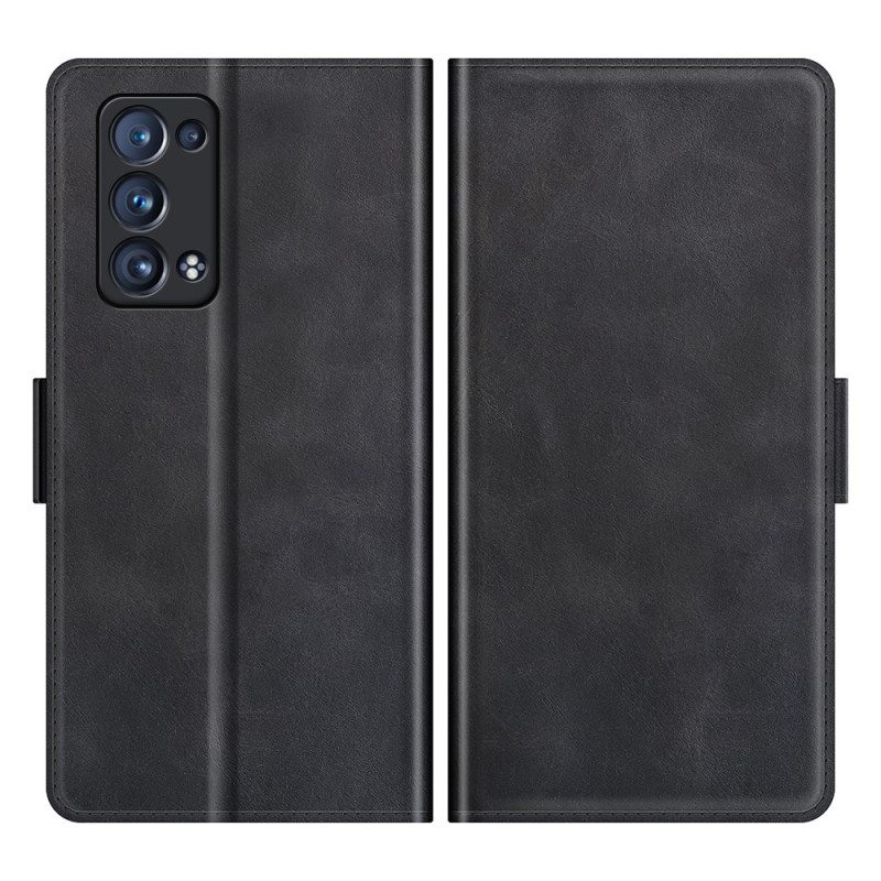 Flip Case Oppo Reno 6 Pro 5G Skin-touch-pehmeä Kaksoislukko