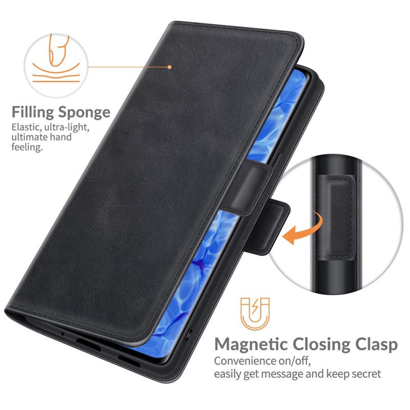 Flip Case Oppo Reno 6 Pro 5G Skin-touch-pehmeä Kaksoislukko