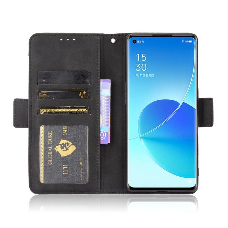 Flip Case Oppo Reno 6 Pro 5G Useita Kortteja