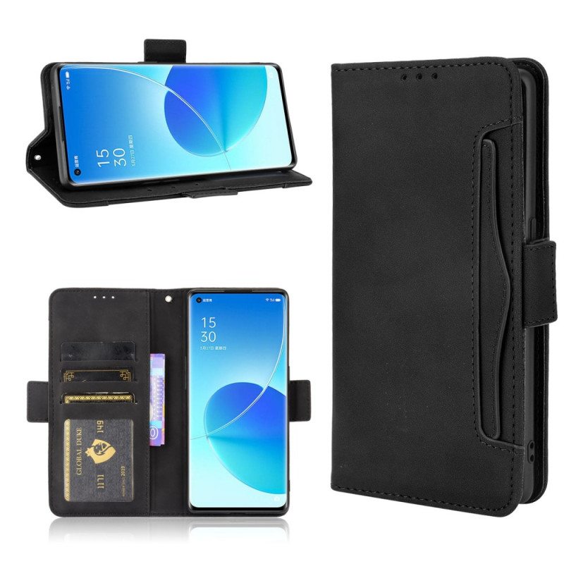 Flip Case Oppo Reno 6 Pro 5G Useita Kortteja