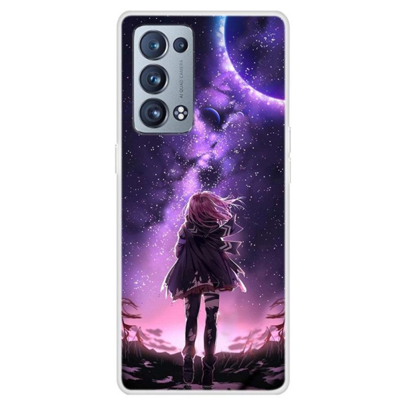 Kuori Oppo Reno 6 Pro 5G Violetti Kuu