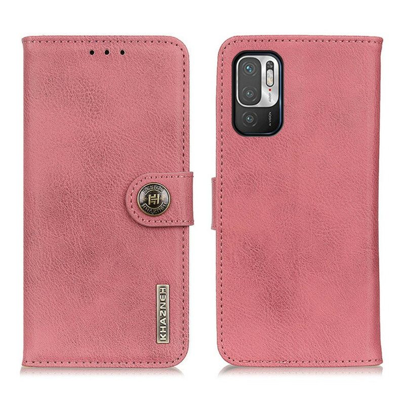 Flip Case Xiaomi Redmi Note 10 5G Khazneh Retro Halkaistu Keinonahka