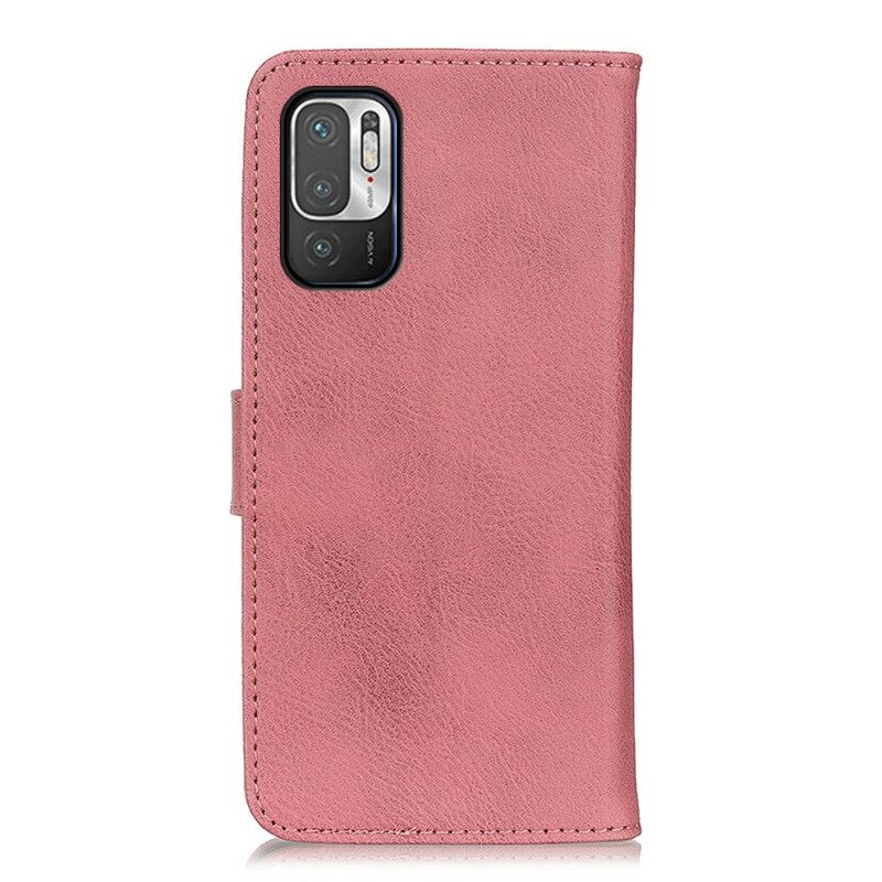 Flip Case Xiaomi Redmi Note 10 5G Khazneh Retro Halkaistu Keinonahka