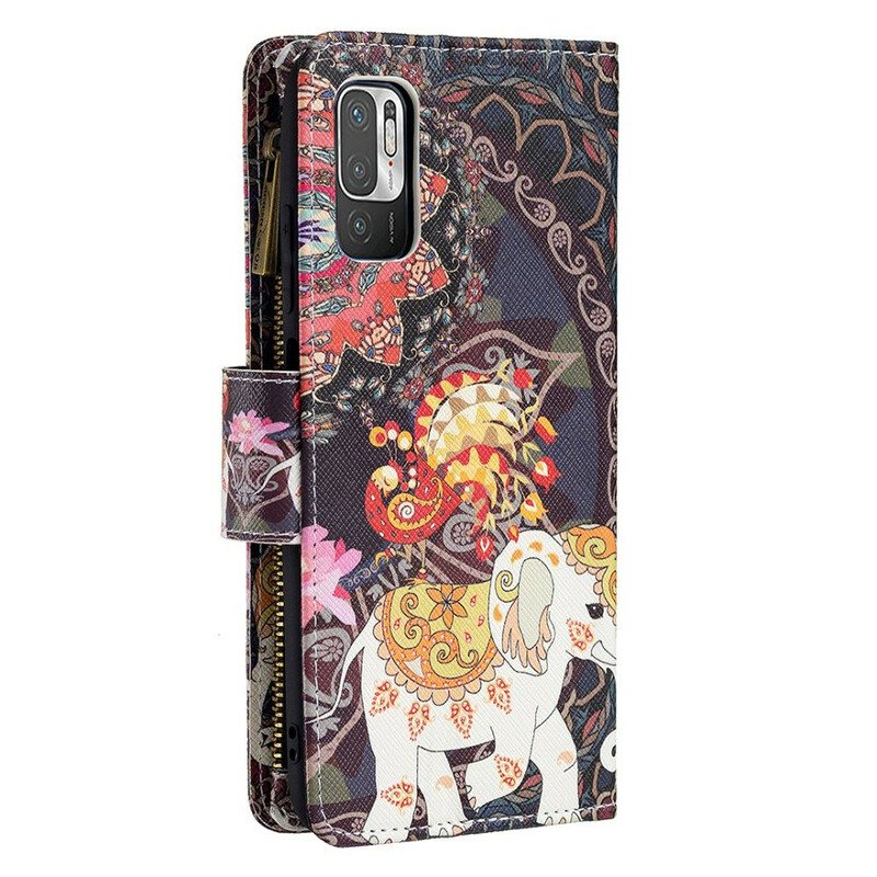 Kotelot Xiaomi Redmi Note 10 5G Elephant Vetoketjullinen Tasku