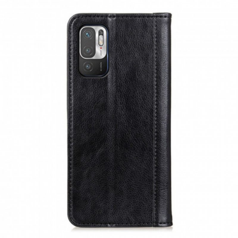 Puhelinkuoret Xiaomi Redmi Note 10 5G Kotelot Flip Litchi Split Leather -versio