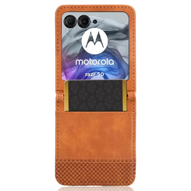 Puhelinkuoret Motorola Razr 50 Vintaga Frieze -korttikotelo