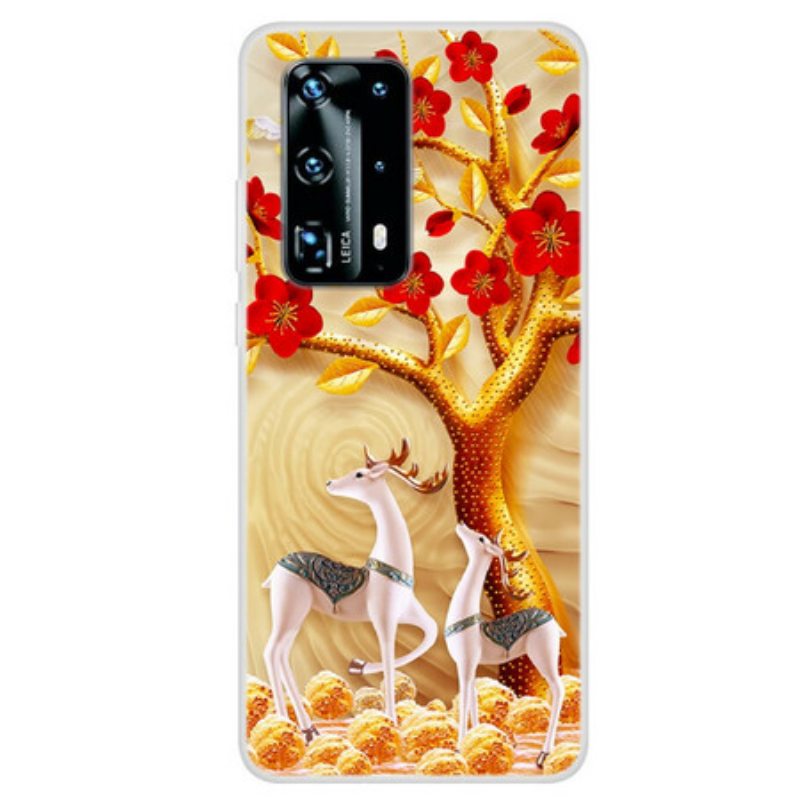 Case Huawei P40 Pro Kultainen Puu