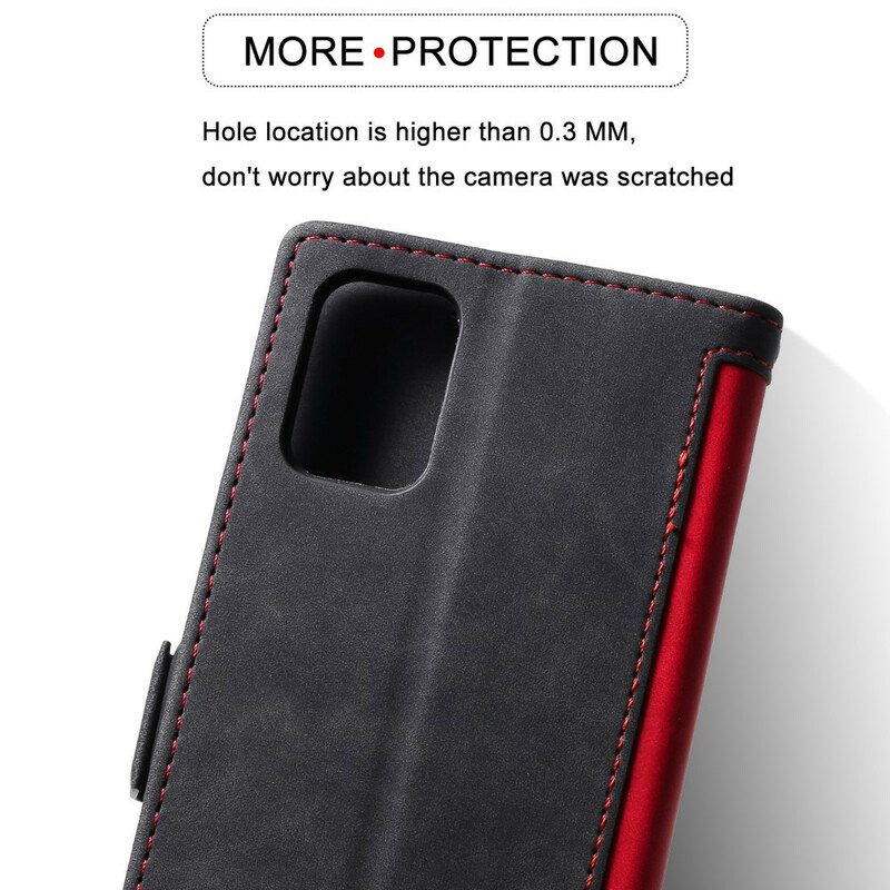 Flip Case Huawei P40 Pro Kaksisävyiset Keinonahkavahvistetut Muodot