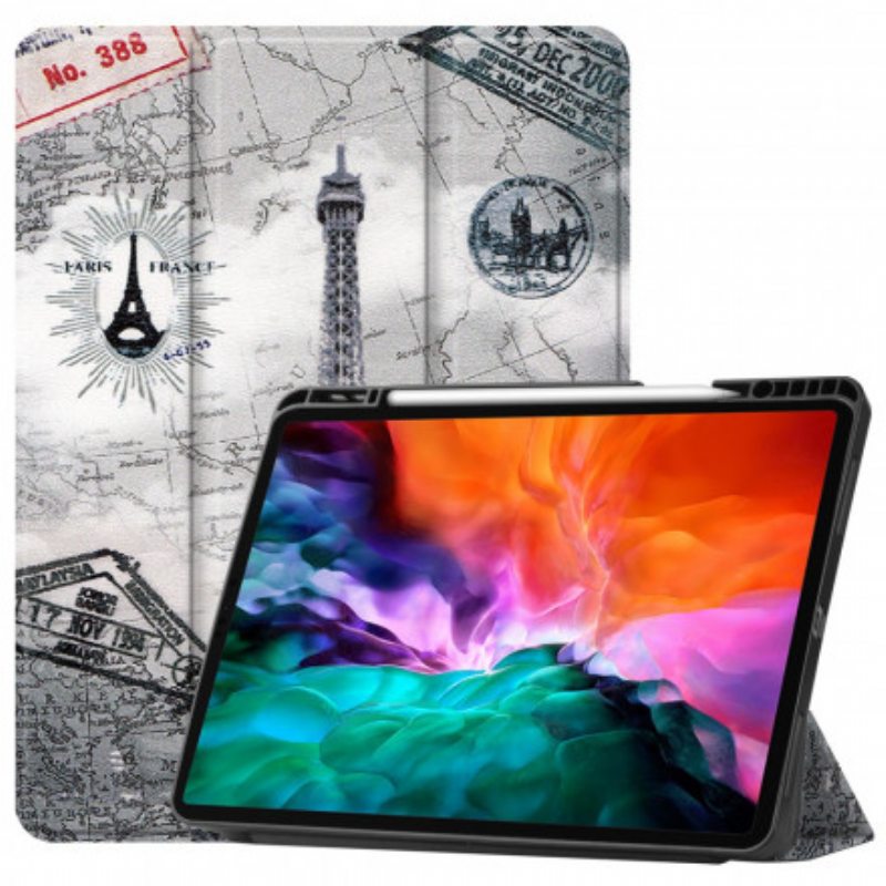 Puhelinkuoret iPad Pro 12.9" (2021) Eiffel-tornin Kynäteline