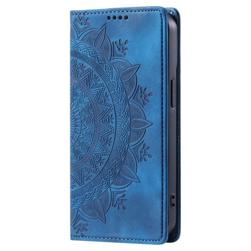 Nahkakotelo Samsung Galaxy A16 5g Suede Effect Mandala Pattern