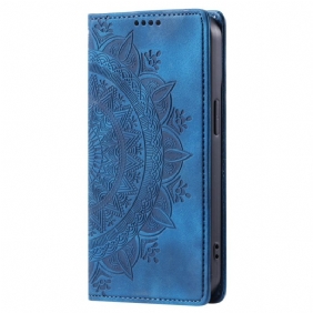 Nahkakotelo Samsung Galaxy A16 5g Suede Effect Mandala Pattern