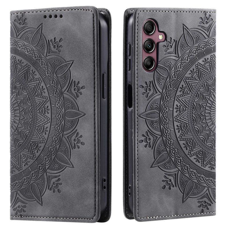 Nahkakotelo Samsung Galaxy A16 5g Suede Effect Mandala Pattern