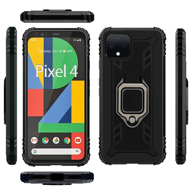 Kuori Google Pixel 4 Sormus Ja Hiilikuitu