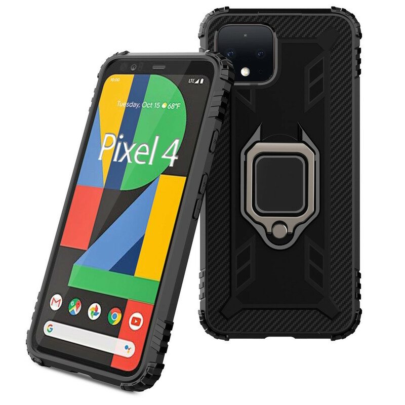 Kuori Google Pixel 4 Sormus Ja Hiilikuitu