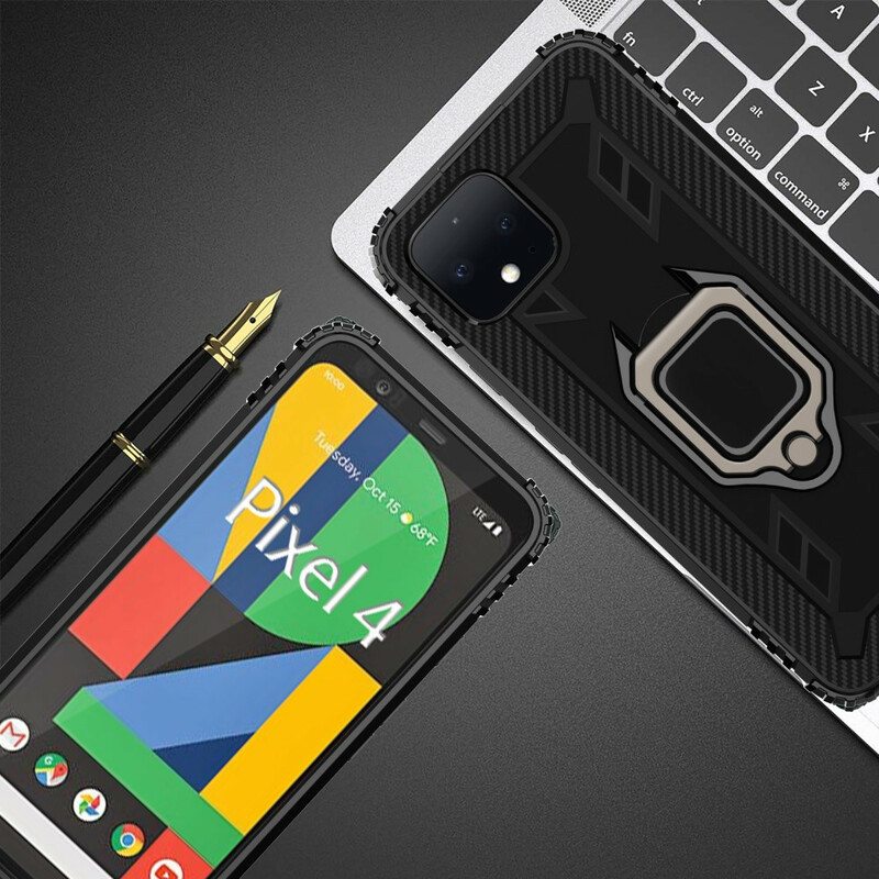 Kuori Google Pixel 4 Sormus Ja Hiilikuitu