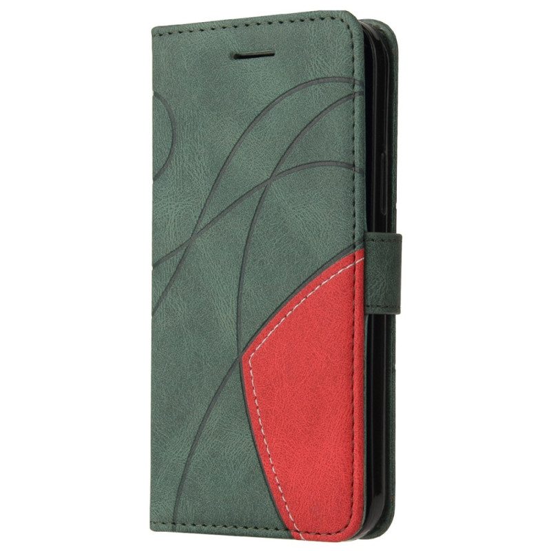 Kotelot Xiaomi Redmi A1 Kaksisävyinen Signature Faux Leather