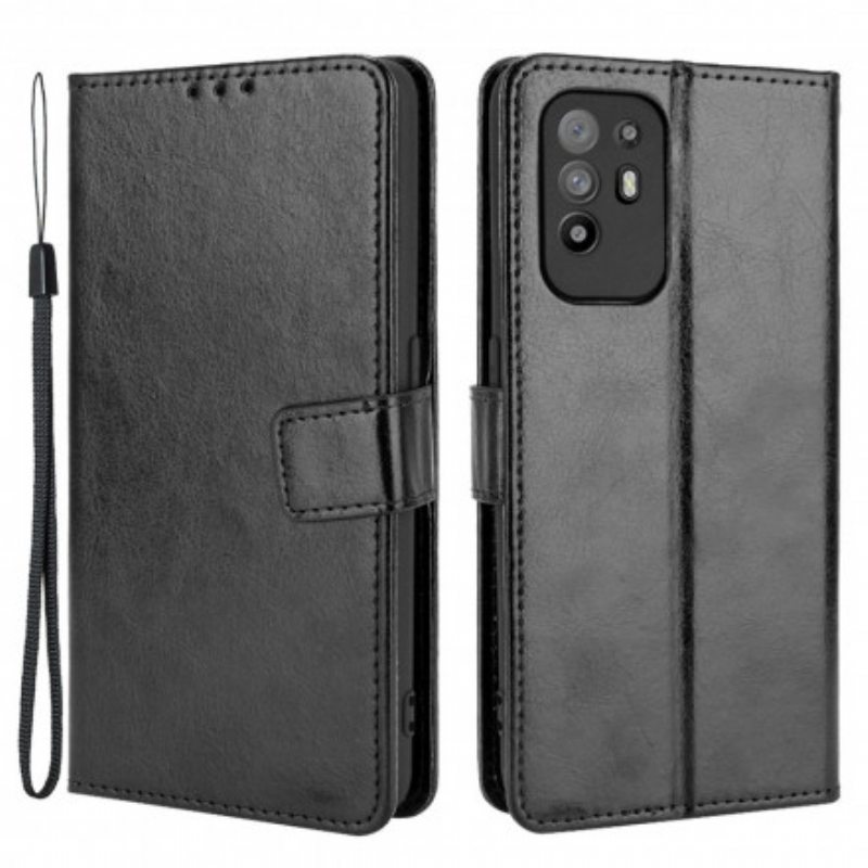 Flip Case Oppo A94 5G Näyttävä Keinonahka