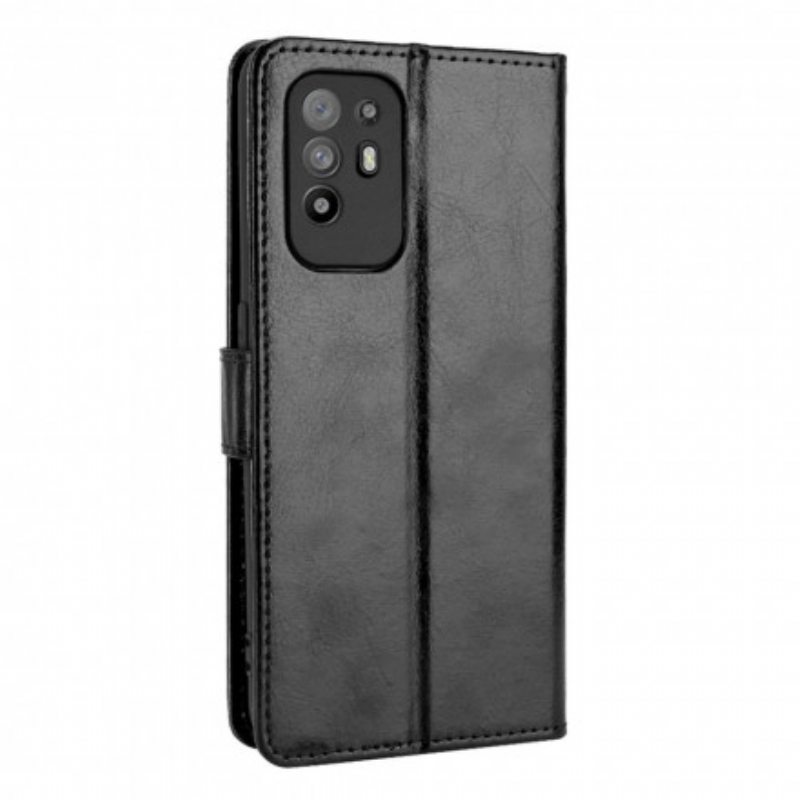 Flip Case Oppo A94 5G Näyttävä Keinonahka