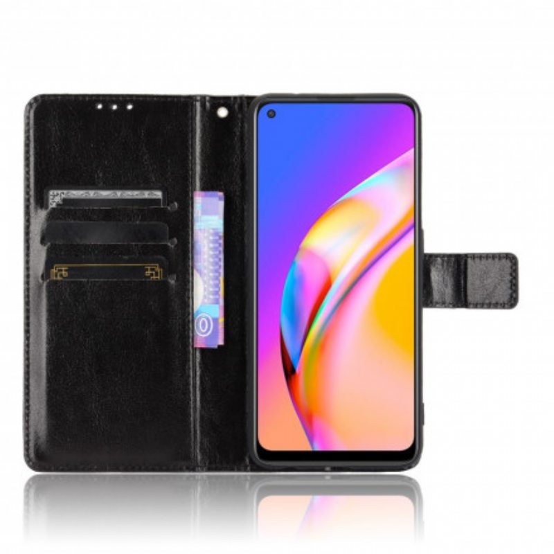 Flip Case Oppo A94 5G Näyttävä Keinonahka