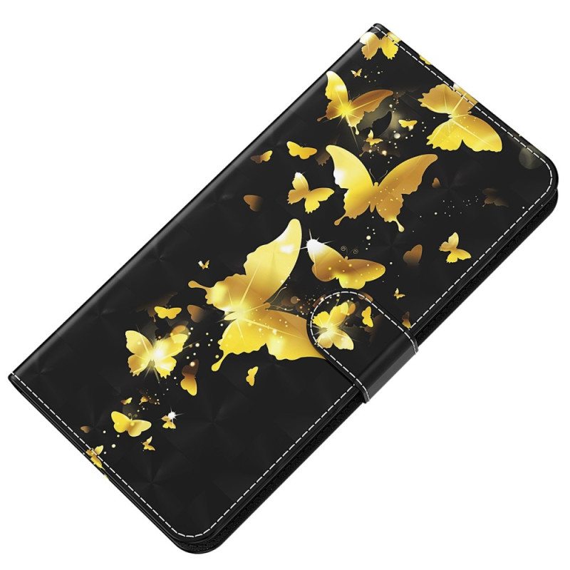 Flip Case Oppo A94 5G Perhonen Kaulanauhalla