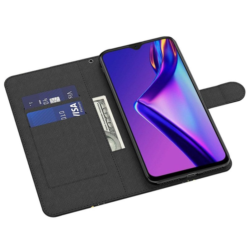 Flip Case Oppo A94 5G Perhonen Kaulanauhalla