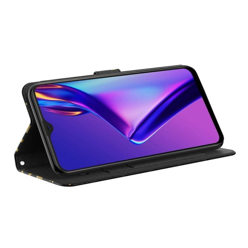 Flip Case Oppo A94 5G Perhonen Kaulanauhalla