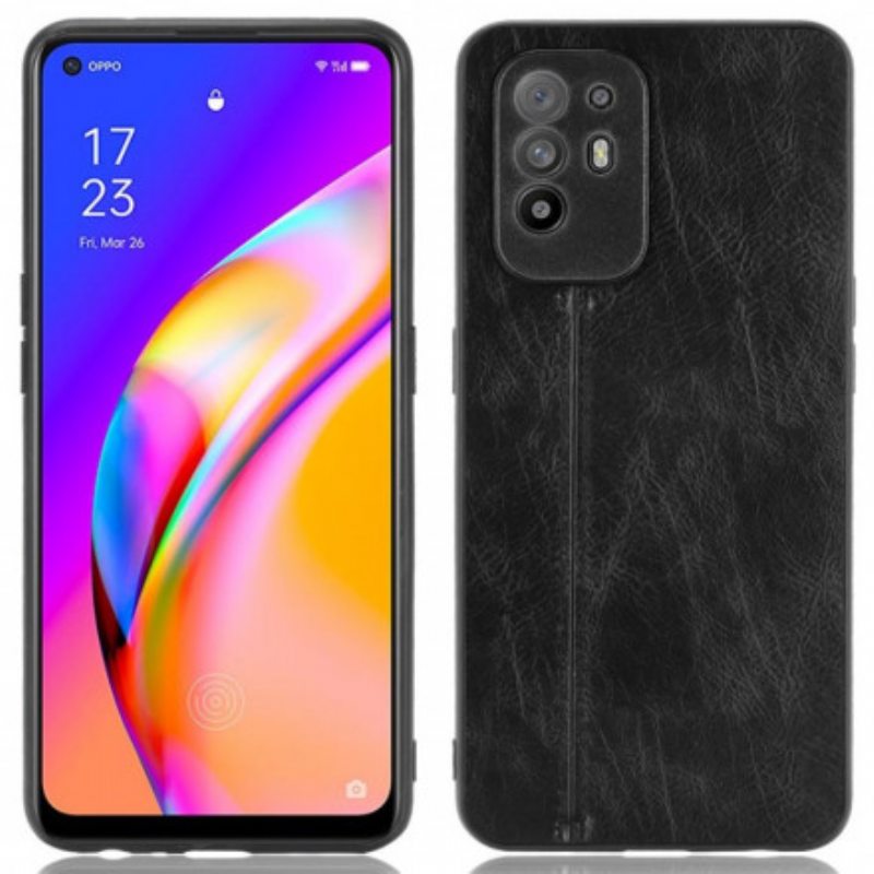 Kuori Oppo A94 5G Couture-nahkaefekti