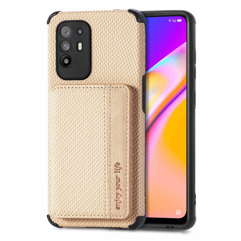 Kuori Oppo A94 5G Hiilikuitukorttikotelo