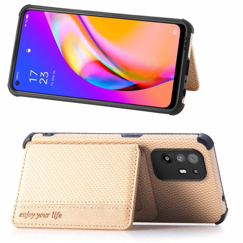 Kuori Oppo A94 5G Hiilikuitukorttikotelo