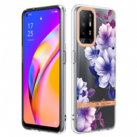 Kuori Oppo A94 5G Violetit Kukat