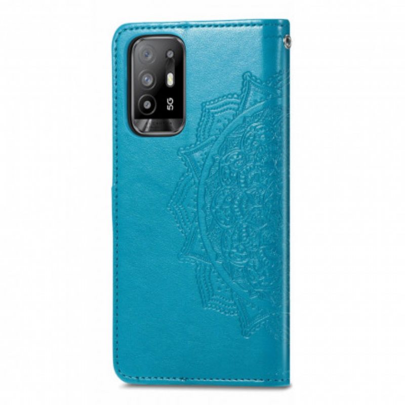 Nahkakotelo Oppo A94 5G Mandala Keskiaika