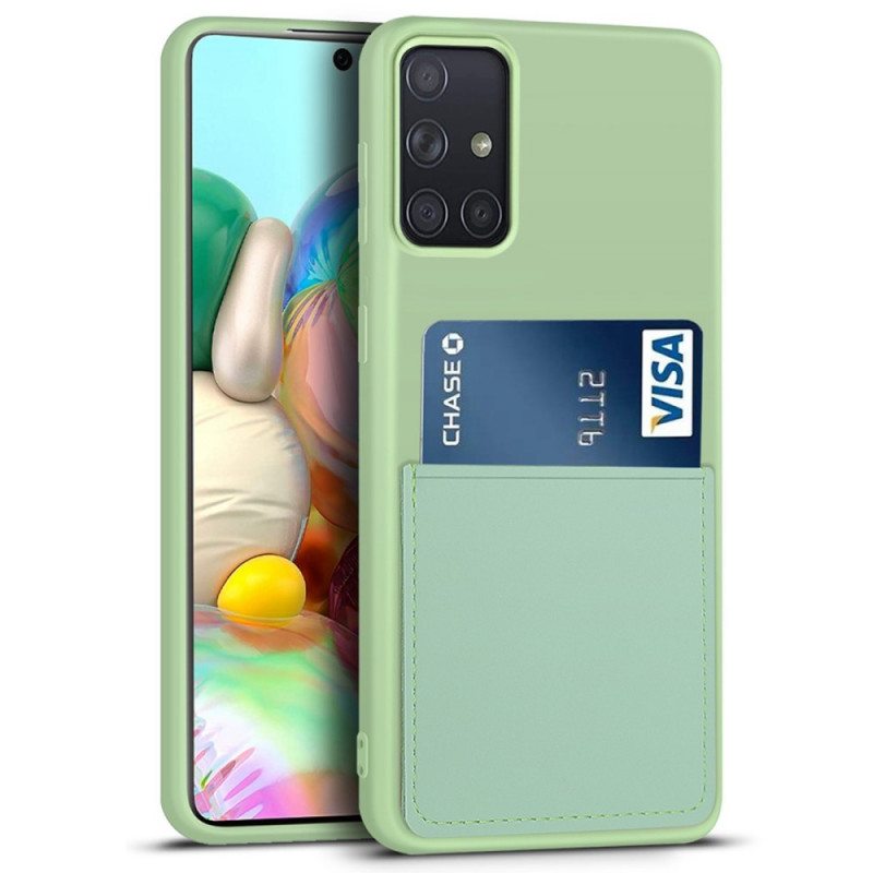 Case Samsung Galaxy A71 5G Nestemäinen Silikonikorttikotelo