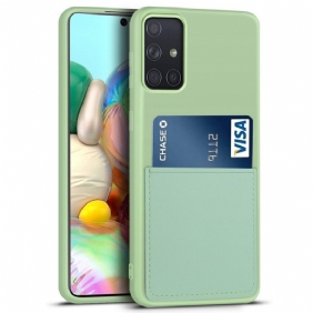 Case Samsung Galaxy A71 5G Nestemäinen Silikonikorttikotelo