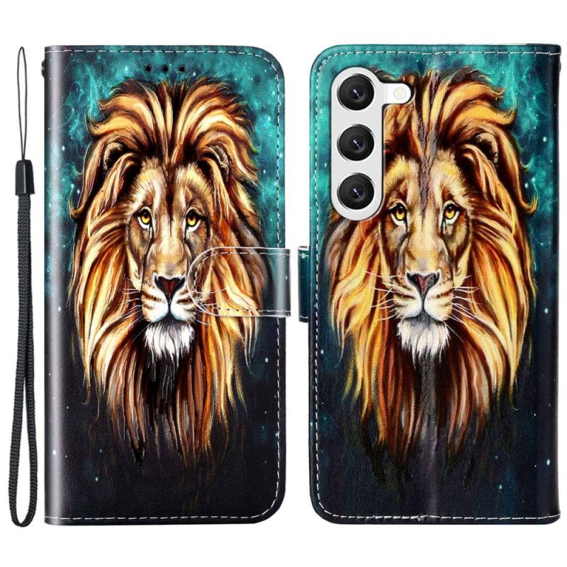 Kotelot Samsung Galaxy S23 Plus 5G Suojaketju Kuori Lanyard Lion