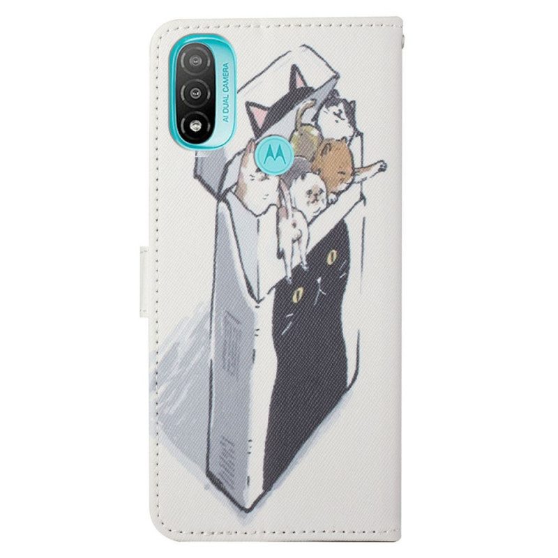 Flip Case Moto G71 5G Suojaketju Kuori Toimitus Thong Cats