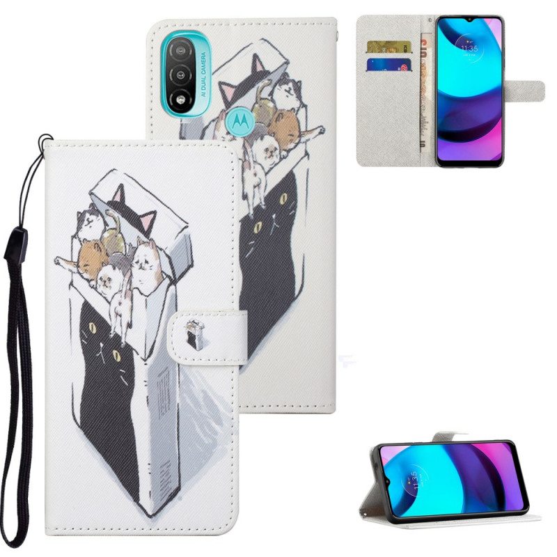 Flip Case Moto G71 5G Suojaketju Kuori Toimitus Thong Cats