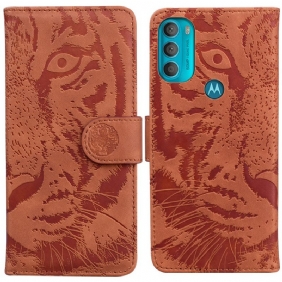 Kotelot Moto G71 5G Tiger-kasvoprintti