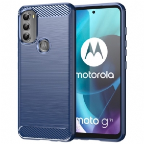 Kuori Moto G71 5G Harjattua Hiilikuitua