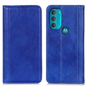 Puhelinkuoret Moto G71 5G Kotelot Flip Elegance Haljattu Litsi Nahka