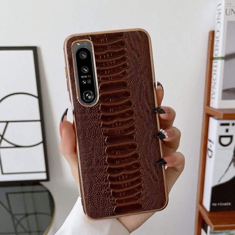 Case Sony Xperia 5 IV Crocodile Style Aitoa Nahkaa