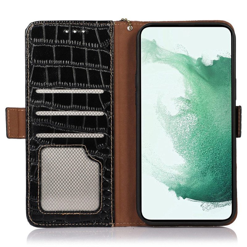 Flip Case Sony Xperia 5 IV Crocodile Style Rfid