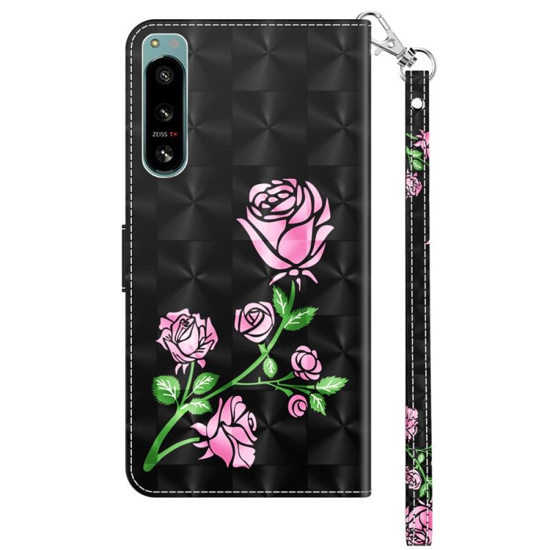 Kotelot Sony Xperia 5 IV Suojaketju Kuori Strap Roses