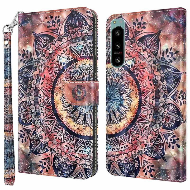 Kotelot Sony Xperia 5 IV Suojaketju Kuori Värikäs Strappy Mandala