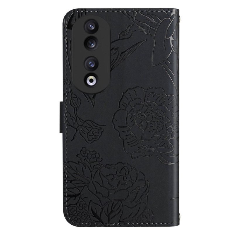 Flip Case Honor 90 Perhoset Ja Olkahihna