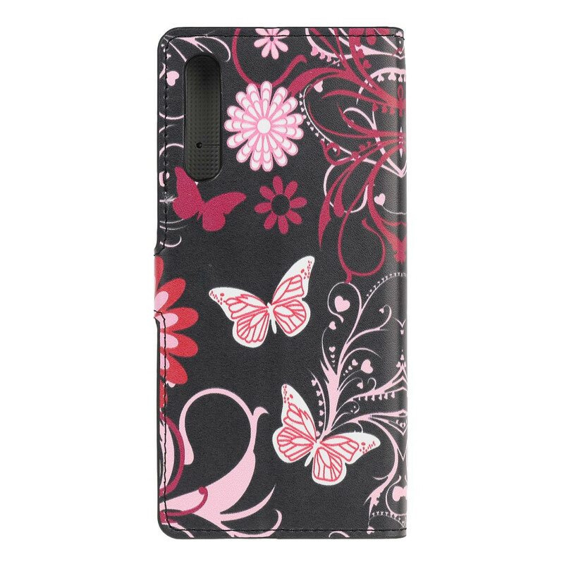 Flip Case Huawei P Smart S Perhosia Ja Kukkia