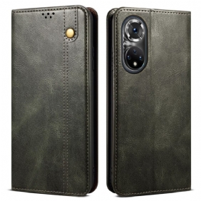 Puhelinkuoret Honor 50 Pro Kotelot Flip Pro Waxed Faux Leather