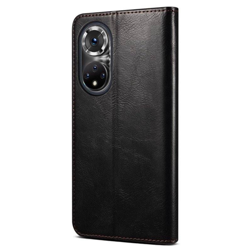 Puhelinkuoret Honor 50 Pro Kotelot Flip Pro Waxed Faux Leather