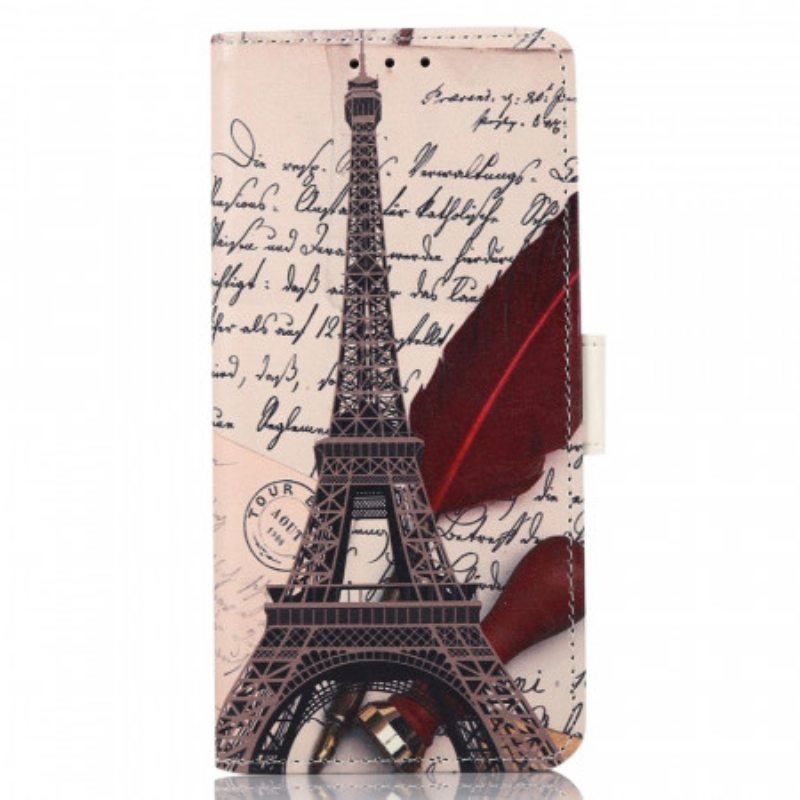 Flip Case Huawei Nova 9 Pro Runoilijan Eiffel-torni